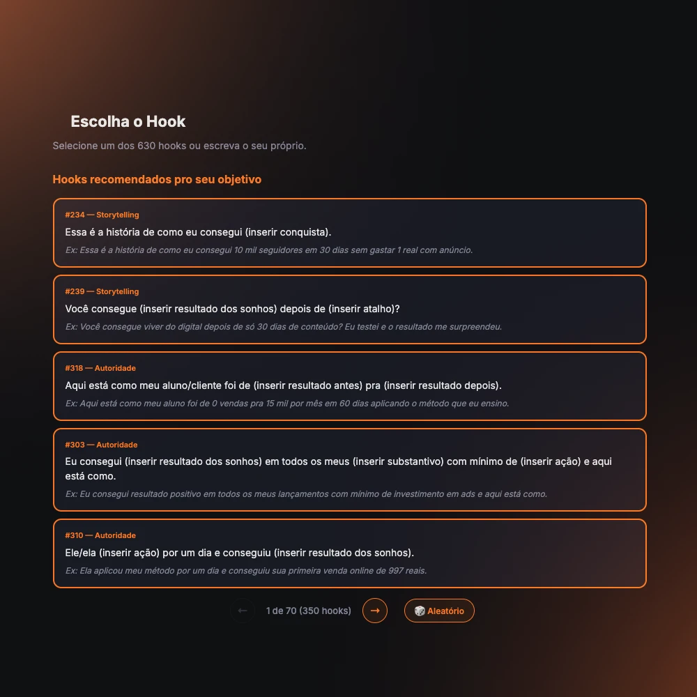 Tela de Hook do Scriptfy